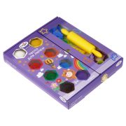 Тесто для лепки Гамма «Малыш», 8 цветов, 480г, формочки, скалка, стек, картоннная упаковка