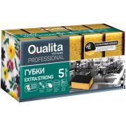 Губки для мытья посуды QUALITA EXTRA STRONG 5 шт/уп