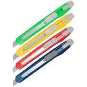 Нож канцелярский 9 мм OfficeSpace, с фиксатором, европодвес