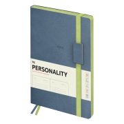 Ежедневник недатированный, B5, 136л., мягкий переплет, кожзам, BG «Personality. Blue», синий, цветной срез, на резинке, карман