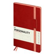 Ежедневник недатированный, B5, 136л., мягкий переплет, кожзам, BG «Personality. Red», красный, цветной срез, на резинке, карман