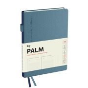 Ежедневник недатированный, А6, 136л., твердый переплет, кожзам, BG «Palm. Steel blue», голубой