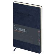 Ежедневник недатированный, А5, 136л., мягкий переплет, кожзам, BG «Business. Navy blue», темно-синий