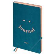 Ежедневник недатированный, B5, 136л., мягкий переплет, кожзам, BG «Neon», бирюзовый, цветной срез, с резинкой