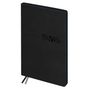 Ежедневник недатированный, А6+, 136л., мягкий переплет, кожзам, BG «Waltz. Black», цветной срез
