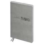 Ежедневник недатированный, А6+, 136л., мягкий переплет, кожзам, BG «Waltz. Silver metallic», цветной срез
