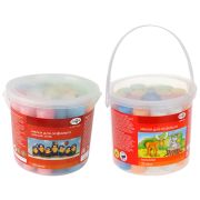 Мелки для асфальта Гамма «Мультики», цветные, 20шт., 6цв., круглые, пластиковое ведро