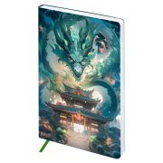 Ежедневник недатированный, А5, 136л., мягкий переплет, кожзам, BG «Anime. Dragon»