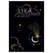 Ежедневник недатированный А5, 136л., 7БЦ BG «Magic comes», отд. фольгой, на резинке