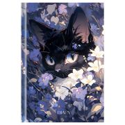 Ежедневник недатированный А5, 136л., 7БЦ BG «Кот», глянцевая ламинация, на резинке