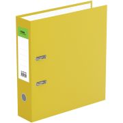 Папка-регистратор СТАММ «Стандарт», 70мм, бумвинил, с карманом на корешке, желтая