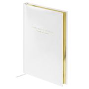 Ежедневник недатированный, А5, 136л., твердый переплет, кожзам, BG «Dallas. White», белый