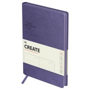 Ежедневник недатированный, А5, 136л., твердый переплет, кожзам, BG «Create. Purple», фиолетовый, цветной срез