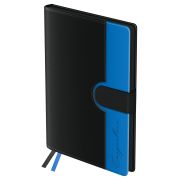 Ежедневник недатированный, А5, 136л., твердый переплет, кожзам, BG «Glace. Blue», синий, цветной срез, магнитный клапан
