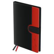 Ежедневник недатированный, А5, 136л., твердый переплет, кожзам, BG «Glace. Red», красный, цветной срез, магнитный клапан