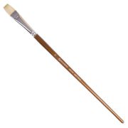 Кисть № 16 щетина, плоская, художественная профессиональная BRAUBERG ART «CLASSIC», длинная ручка