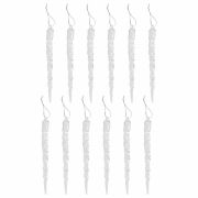 Украшение ёлочное «Сосульки акриловые», 12 шт., 11,5 см, ПВХ-бокс, ЗОЛОТАЯ СКАЗКА, 592147