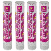 Хлопушка пневматическая 30 см «Сердечки», 3+1 шт. В ПОДАРОК, фольга цвет красный, ЗОЛОТАЯ СКАЗКА, 592082