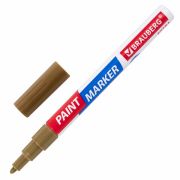 Маркер-краска 2 мм золото BRAUBERG УСИЛЕННАЯ НИТРО-ОСНОВА