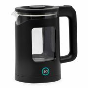 Чайник BQ (БИ-КЬЮ) KT2000G, 1,5 л, 1500 Вт, закрытый нагревательный элемент, стекло, черный, 86196739