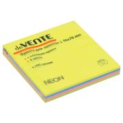 Бумага для записей с липким слоем 76*76 мм 100 л. 4 цв., ассорти неон,deVENTE