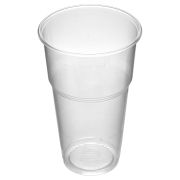 Стаканы одноразовые 500 мл OfficeClean, набор 50 шт., бюджет, ПП, прозрачные, хол/гор