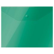 Папка-конверт на кнопке А5 150 мкм СТАММ зеленая