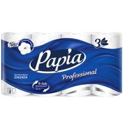 БумагаТуалетная 3х-слойная Papia Professional, 8 рулонов