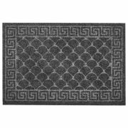 Коврик придверный 40х60 см, СЕРЫЙ, грязезащитный, 430 г/м2, фактурный рисунок ЧЕШУЙКИ, ЛЮБАША, 701058