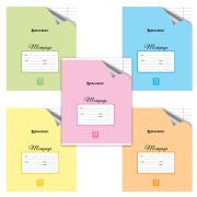 Тетрадь линия А5 12л. BRAUBERG ЭКО , обложка офсет, пастельная с уголком