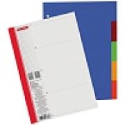 Разделитель листов цветной А5 5 цветов пластиковый Berlingo