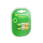 Батарейки аккумуляторные GP ReEnergy Ni-Mh пальчиковые КОМПЛЕКТ 2 шт., АА (HR6), 2600 mAh, 270AAHCRGY, 270AAHCRGY-2CR