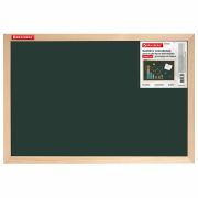 Доска для мела магнитная 30х45 см, зеленая, деревянная рамка, BRAUBERG «Wood», 238797