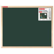 Доска для мела магнитная 45х60 см, зеленая, деревянная рамка, BRAUBERG «Wood», 238798