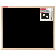 Доска для мела магнитная 45х60 см, черная, деревянная рамка, BRAUBERG «Wood», 238802