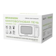 Микроволновая печь без поворотного стола BRASSON (БРАССОН) MW2390D-11GP, ГРИЛЬ, 9 ПРОГРАММ, 23л, 900Вт, сенсорное управление, черная, 454981
