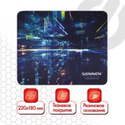 Коврик для мыши SONNEN «SINGULARITY», резина + ткань, 220х180х3