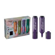 Текстовыделитель ЛАВАНДОВЫЙ  5 мм deVente «Marandi» плоский корпус с клипом