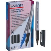 Маркер перманентный черный 1 мм «deVENTE» круглый корпус, с клипом, пулевидный наконечник