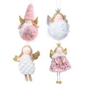 Украшение елочное 16 см, «Принцесса», полиэстер, ассорти 4 дизайна, ЗОЛОТАЯ СКАЗКА, 592608