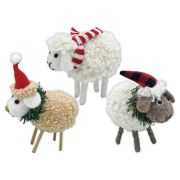 Украшение ёлочное (1 шт.) «Овечка», 10х6х13 см, фланель, фетр, ассорти 3 дизайна, ЗОЛОТАЯ СКАЗКА, 592421