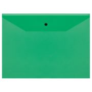 Папка-конверт на кнопке А4 180 мкм СТАММ, зеленая
