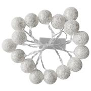 Электрогирлянда-нить комнатная «Шарики» 1,8 м, 16 LED, серебро, тёплый белый, батарейки, ЗОЛОТАЯ СКАЗКА, 592559