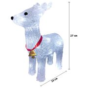 Фигурка LED «Олень», 27 см, 24 LED, холодный белый, батарейки, ЗОЛОТАЯ СКАЗКА, 592560