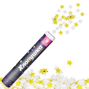 Хлопушка пневматическая 30 см «Звёзды», фольга, золото и серебро, ЗОЛОТАЯ СКАЗКА, 592459