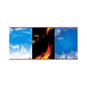 Тетрадь клетка А4 48 листов, на скобе, мелованный картон Стихии природы