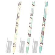 Ручка стираемая гелевая, кросс-серия «МИЛЫЕ КОТЫ», BRAUBERG, СИНЯЯ, корпус ассорти, игольчатый наконечник 0,5 мм, линия 0,35 мм, 144481