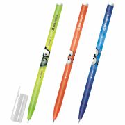 Ручка стираемая гелевая, кросс-серия «МОНСТРИКИ», BRAUBERG, СИНЯЯ, корпус ассорти, игольчатый наконечник 0,5 мм, линия 0,35 мм, 144484