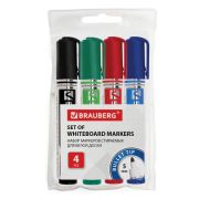 Набор маркеров для белых досок 4 цвета 5 мм ЦВЕТА, BRAUBERG «Neo», 5 мм, с клипом