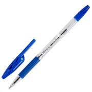 Ручка шариковая синяя 0,5 мм BRAUBERG «ULTRA GT» корпус прозрачный, с грипом